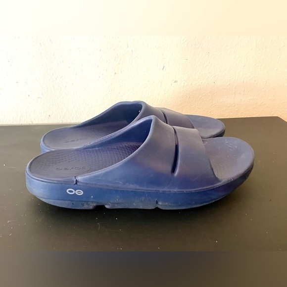 OOFOS OOahh Slide Sandal Navy US Men’s 8 Women’s 10 EU 41 - Picture 6 of 8